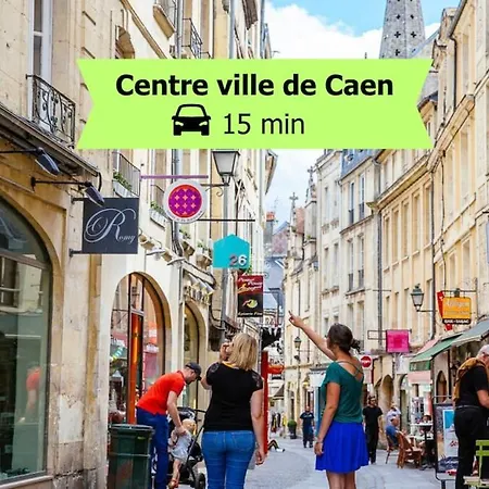 Dom wakacyjny Maison Familiale 3 - Jardin Clos Bbq Linge Inclus - Entre Caen & La - Parking - Arrivee Autonome - Professionnels Bienvenus