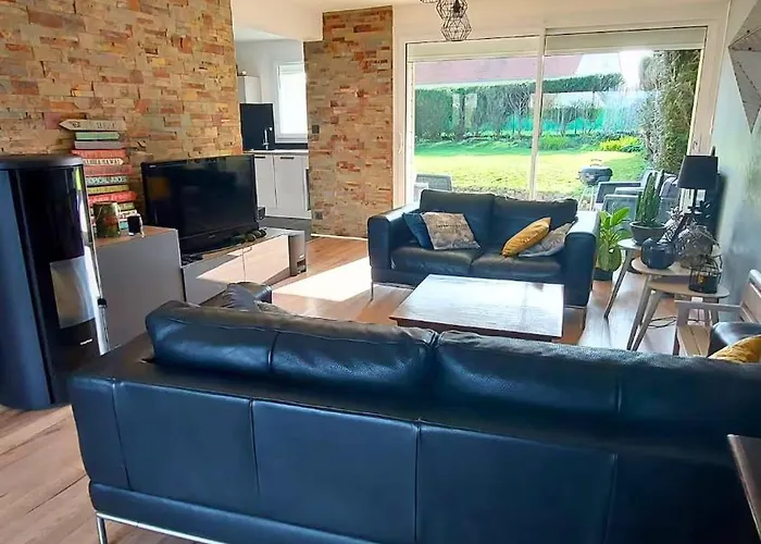 Promo Maison Familiale 3 - Jardin Clos Bbq Linge Inclus - Entre Caen & La - Parking - Arrivee Autonome - Professionnels Bienvenus Prázdninový dům *