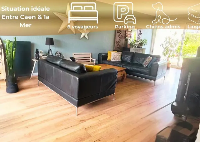 Prázdninový dům Promo Maison Familiale 3 - Jardin Clos Bbq Linge Inclus - Entre Caen & La - Parking - Arrivee Autonome - Professionnels Bienvenus Cambes-en-Plaine